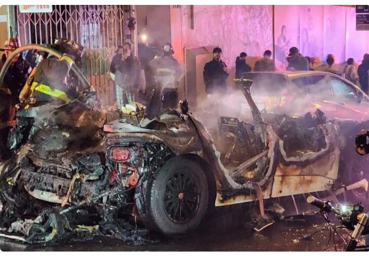 Chaos in San Francisco as Waymo Robotaxi is Vandalized and Set Ablaze