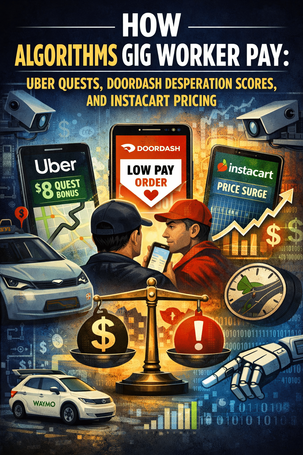 How Algorithms Control Gig Worker Pay: Uber Quests, DoorDash Desperation Scores, and Instacart Pricing